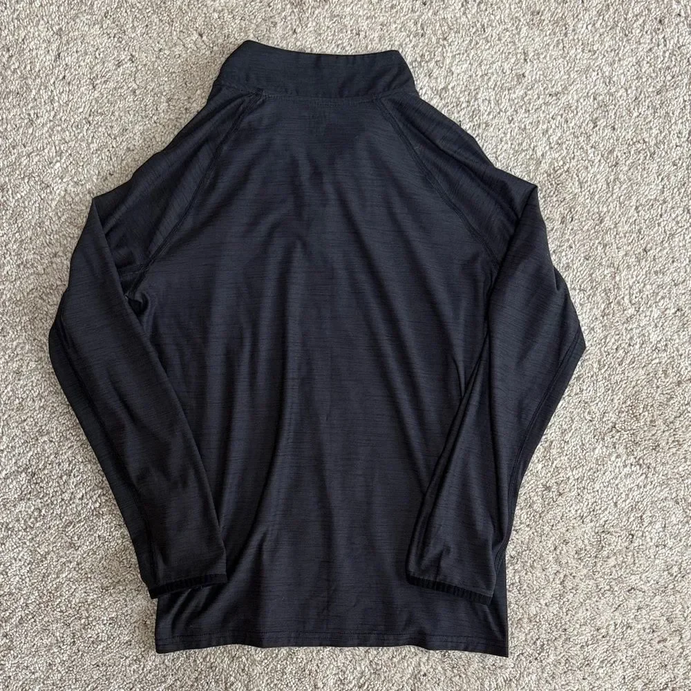 Old Navy Active Boys Size 10 Charcoal Gray Quarter Zip Pullover Performance Top